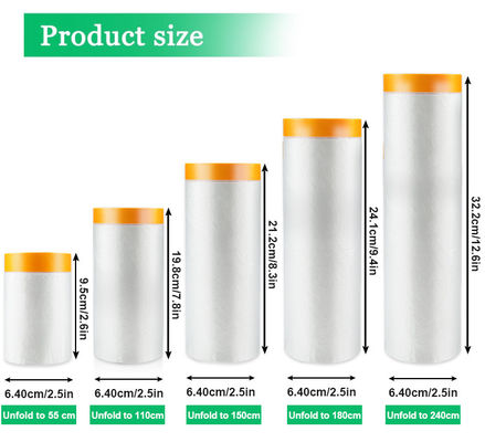 comprare 16m lunghezza Stretch Film per alta temperatura all'aperto Auto Vernice Rifinitura carta di mascheratura online manufacture