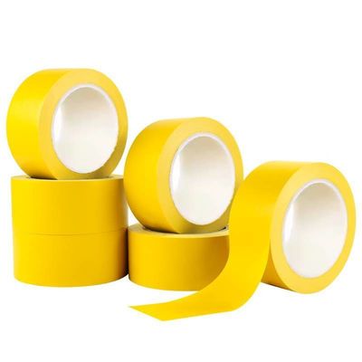 주문 바닥 PVC 경고 테이프 안전 표시 고 가시성 노란색 주의 바닥 테이프 online manufacture