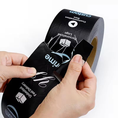 comprar Logotipo personalizado Marca fita de embalagem de goma de papel Kraft ativada por água preta online manufacture